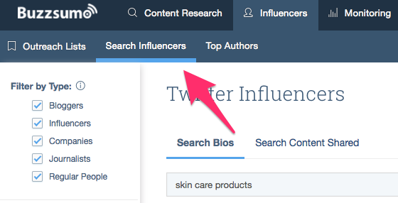 Twitter Influencers BuzzSumo