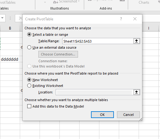 create a pivot table in excel