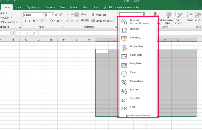 pivot table data options 