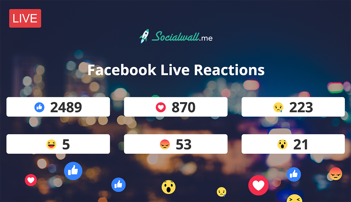 facebook live reaction count livestream