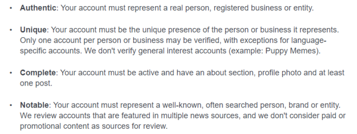 Lassen Sie sich über die Facebook-Anforderungen für soziale Medien verifizieren