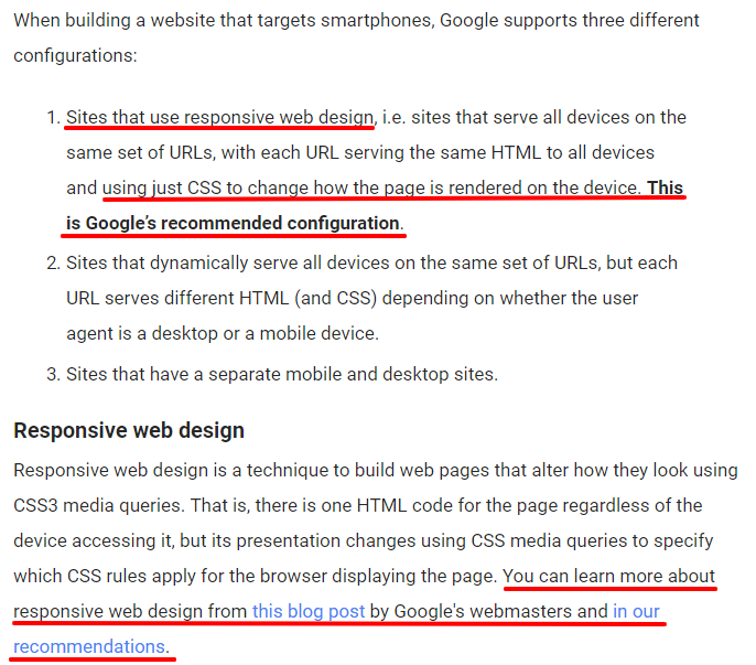 google responsive