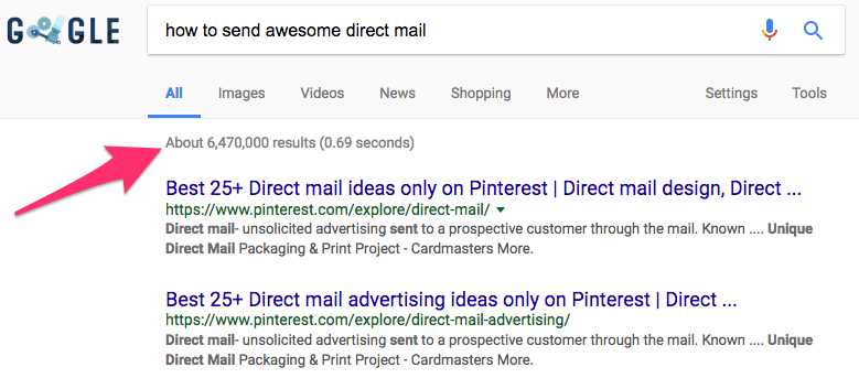 how to send awesome direct mail Google Search