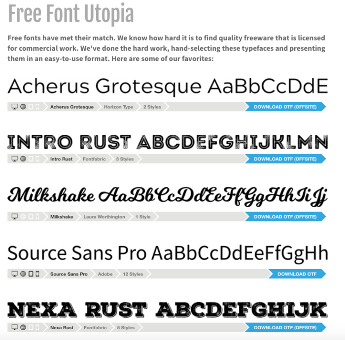 find a free font citation