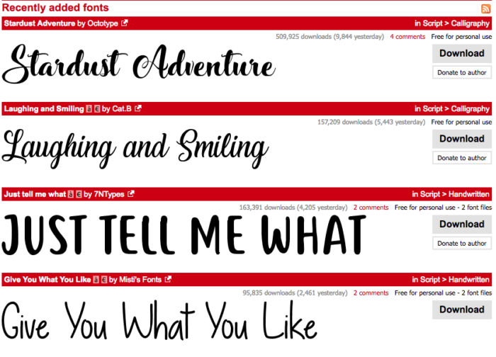 best places to find free fonts