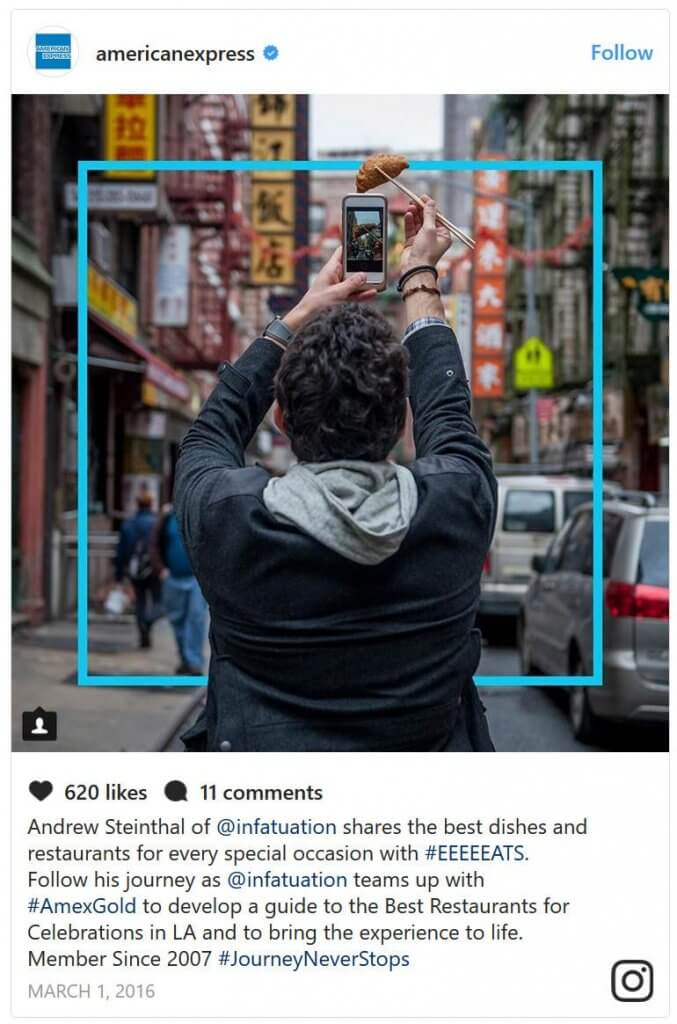 american express storytelling example micro influencers guide 