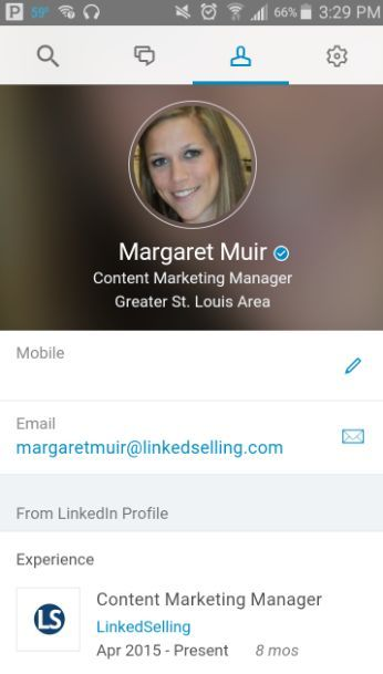 get verified on social media LinkedIn example 