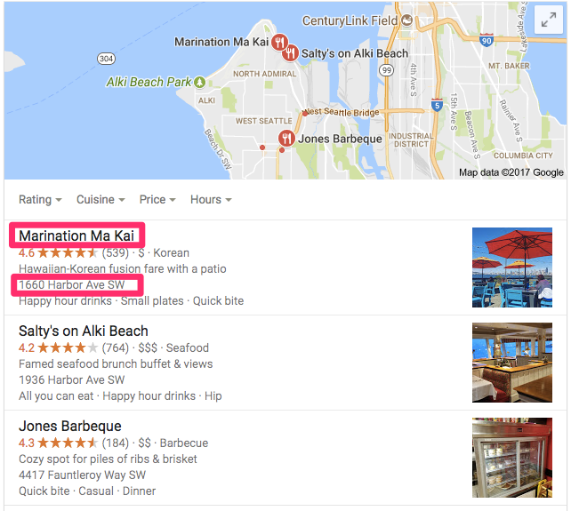 restaurants seattle 98126 Google Search