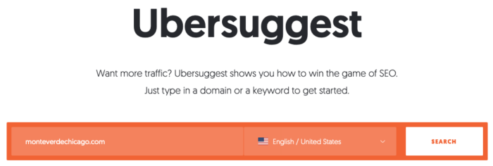 local seo use ubersuggest to come up with ideas 