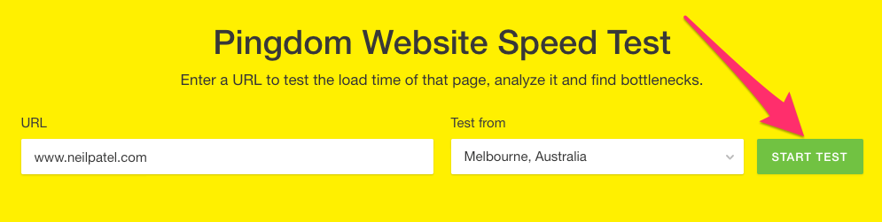 Website speed test