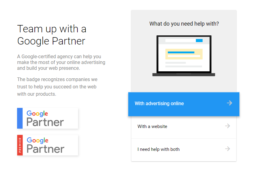 team up with a google partner google adwords certification
