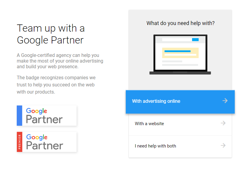 faire équipe avec un partenaire google certification google adwords