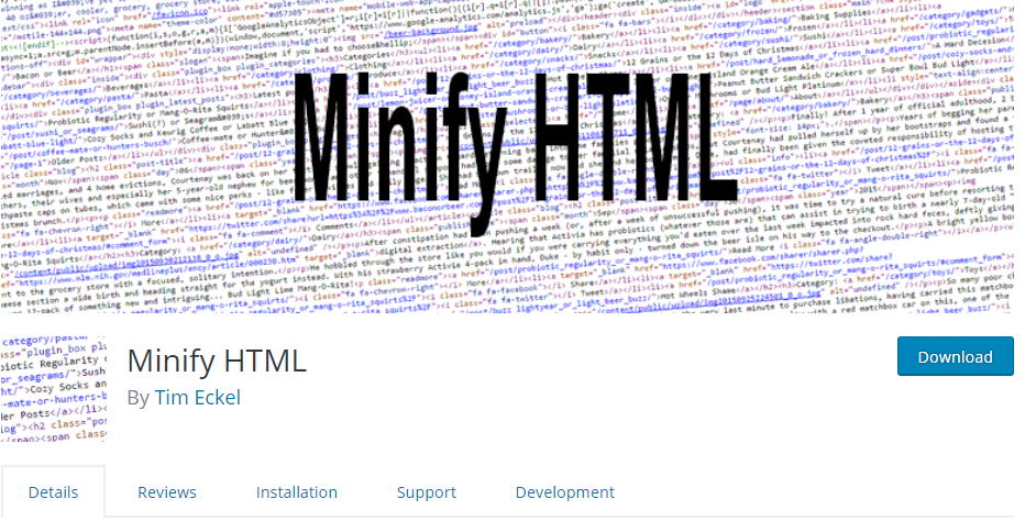 google pagespeed insights minify HTML 