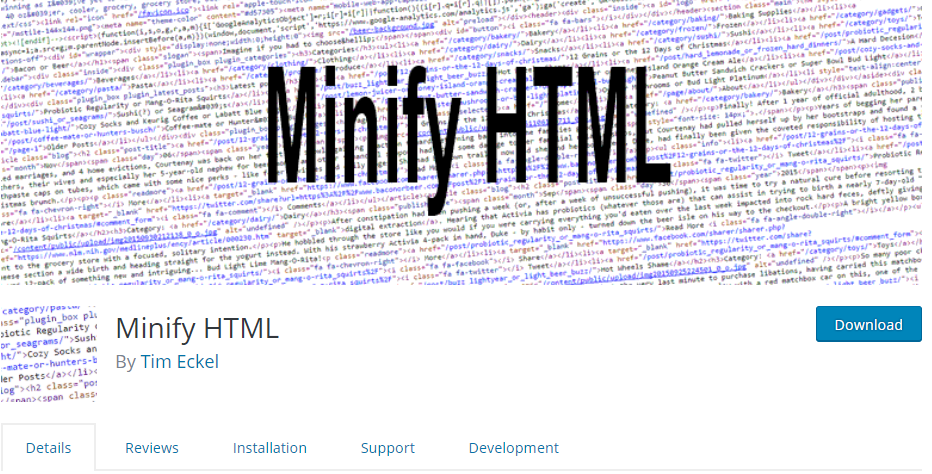 google pagespeed insights minify HTML