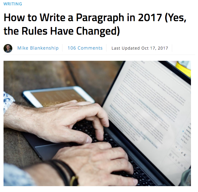 How to Write a Paragraph in 2017 Yes the Rules Have Changed Smart Blogger