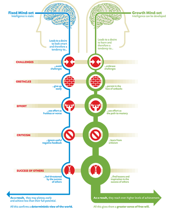 diagrama ilustrado sobre mindset