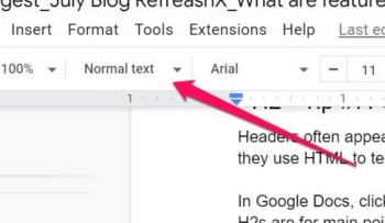 The google docs text format button. 