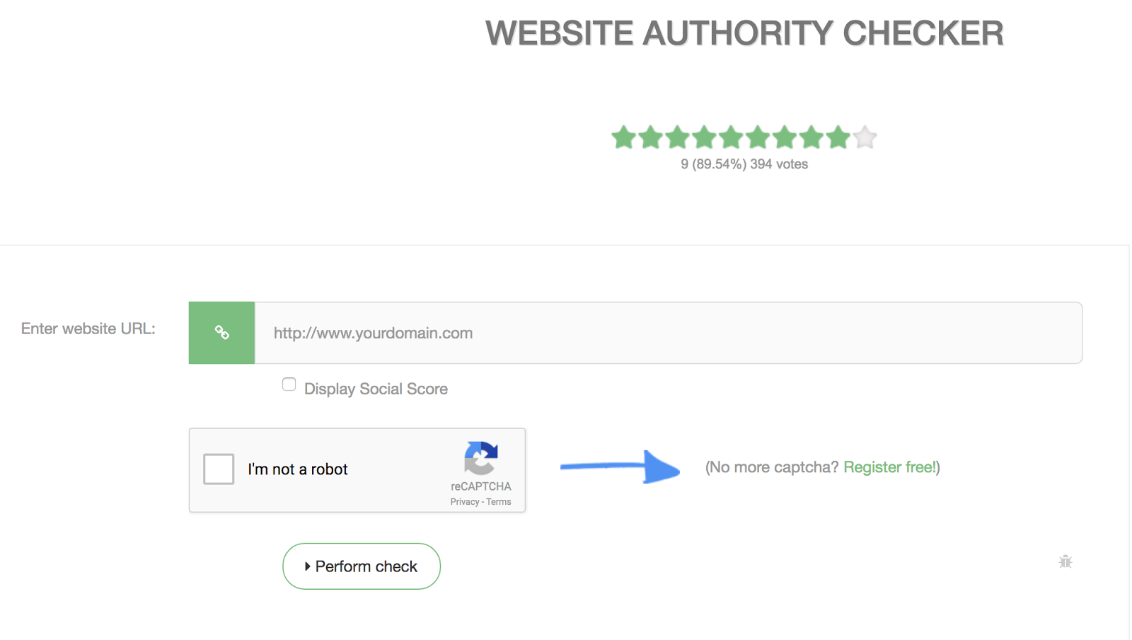 how to check a website domain authority