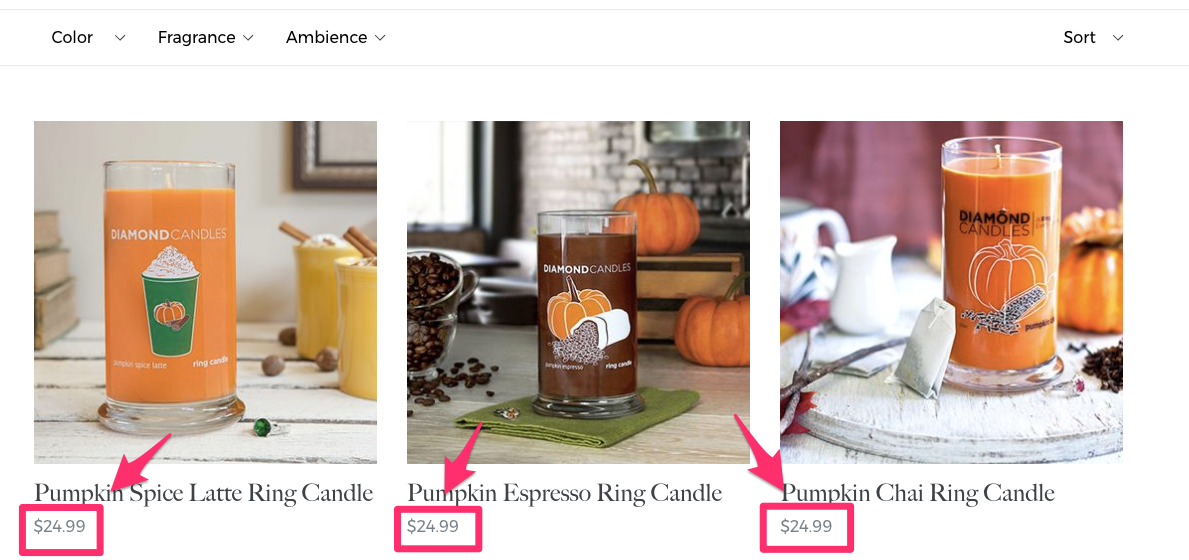 Fall Candles Diamond Candles