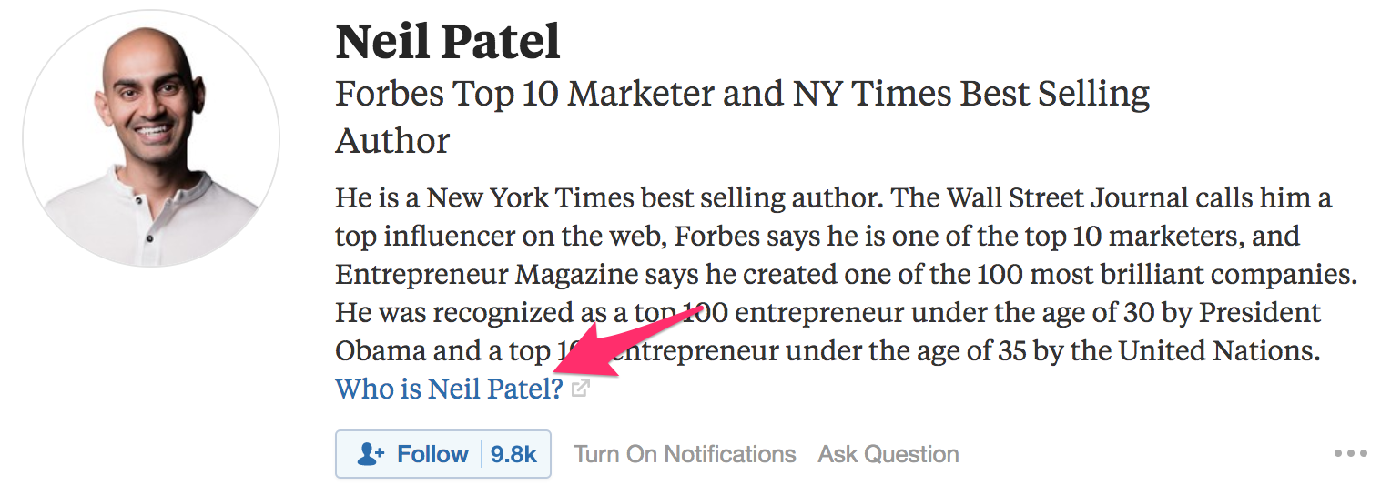 Neil Patel s Followers Quora for lead gen