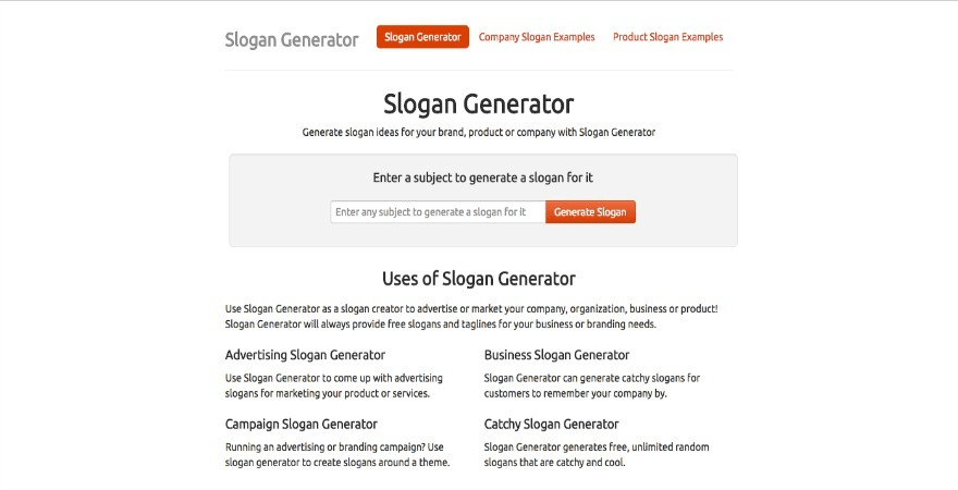 site SloganGenerator.org