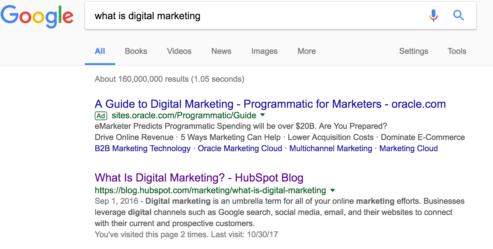 what is digital marketing Google Search