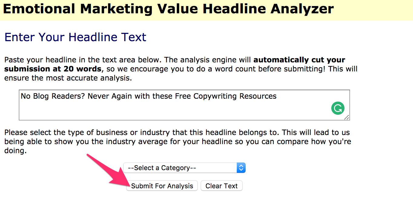 Advanced Marketing Institute Headline Analyzer
