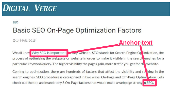 Importance of Anchor Text SEO Best Practices