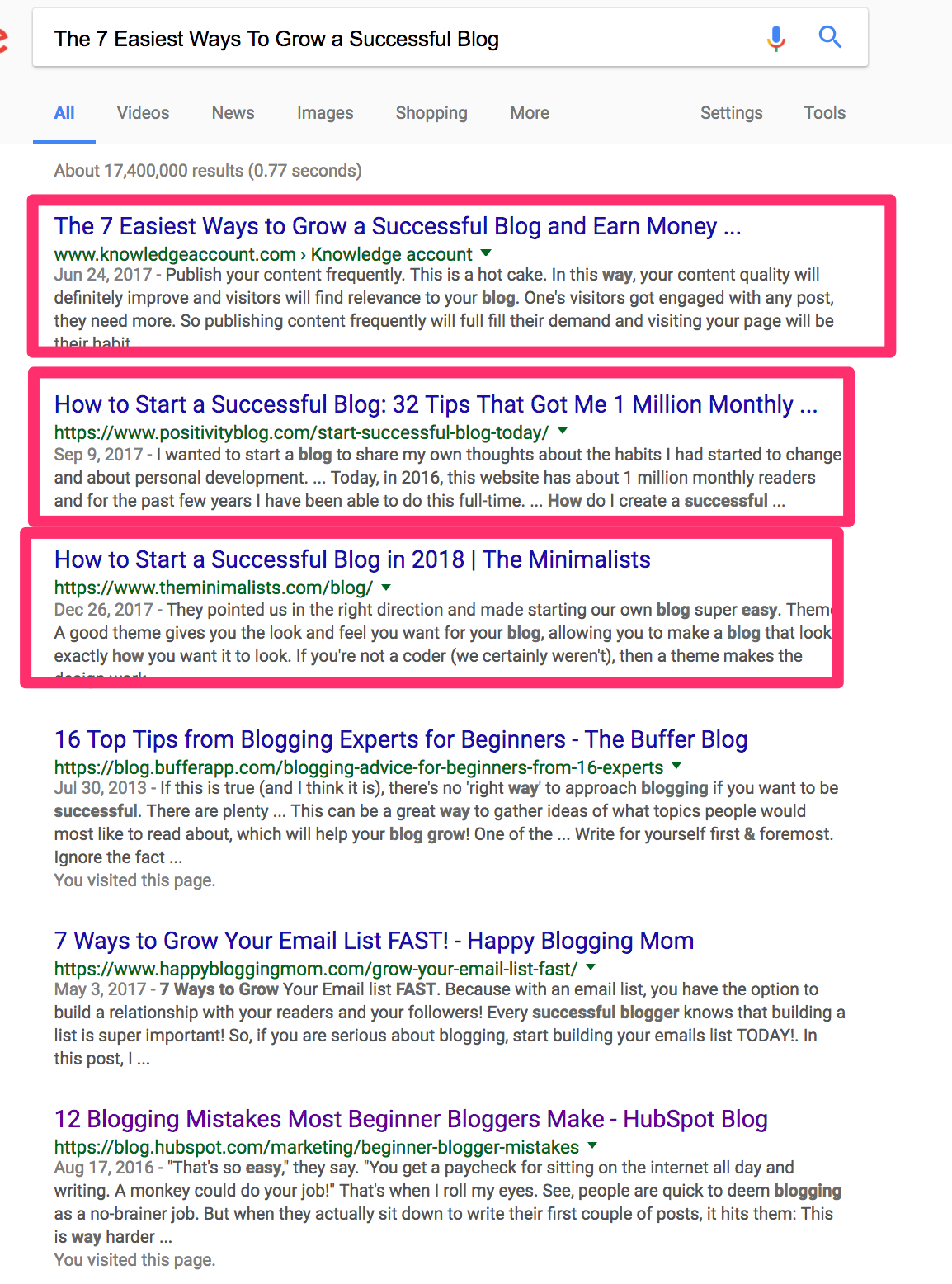 The 7 Easiest Ways To Grow a Successful Blog Google Search