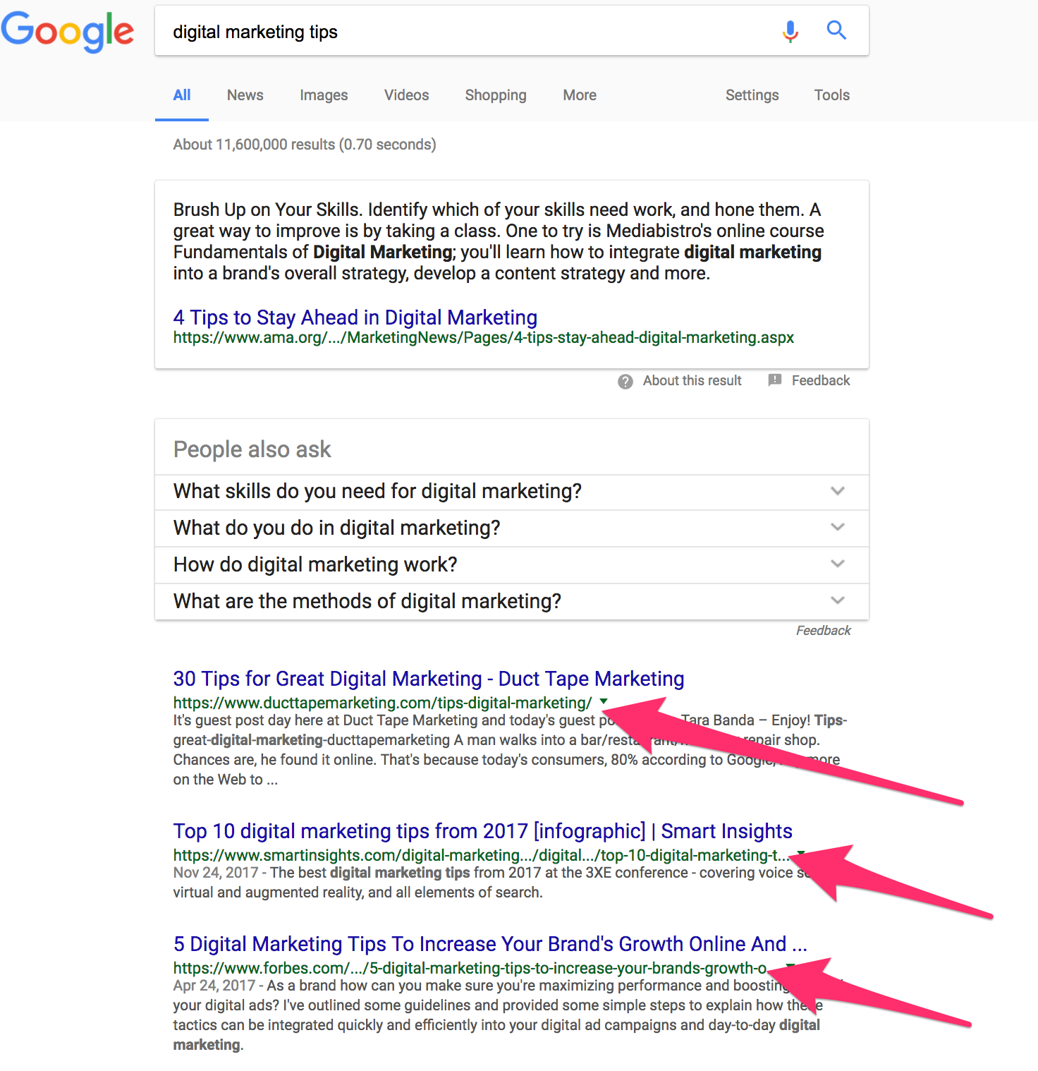 digital marketing tips Google Search 1