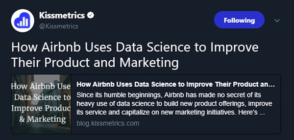 how airbnb uses data science share on twitter