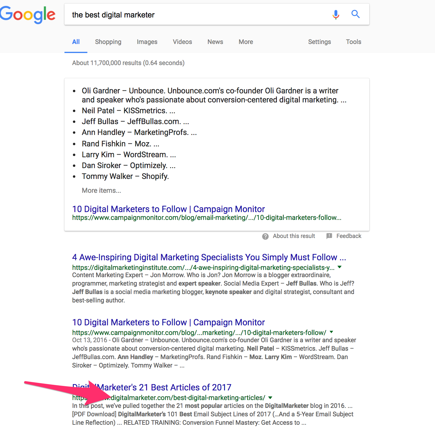 the best digital marketer Google Search