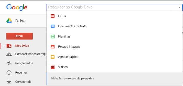 Extensão dos Arquivos Suportados no Google Drive