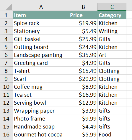 excel tips vlookup category