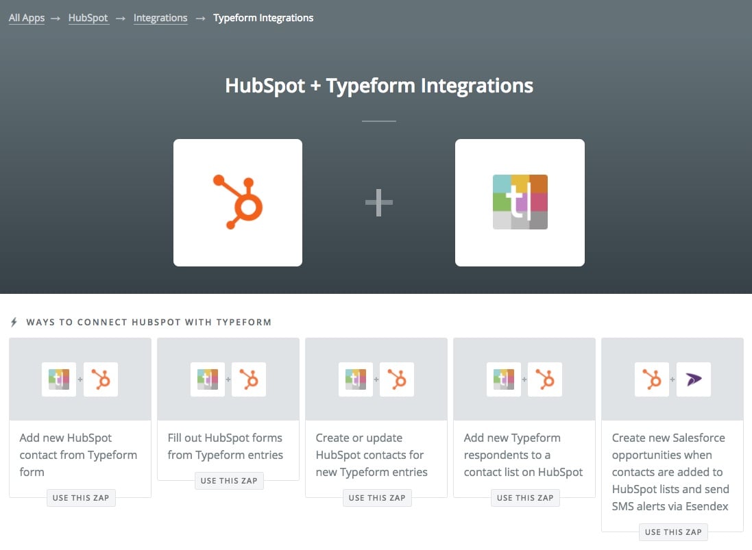 hubspot typeform integration