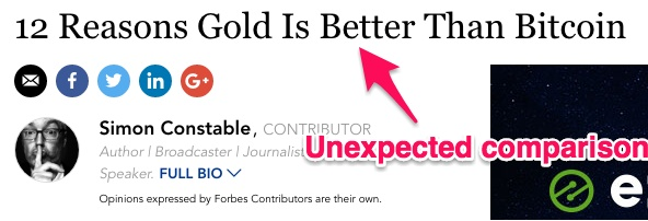 Example of a headline using the comparison formula. 