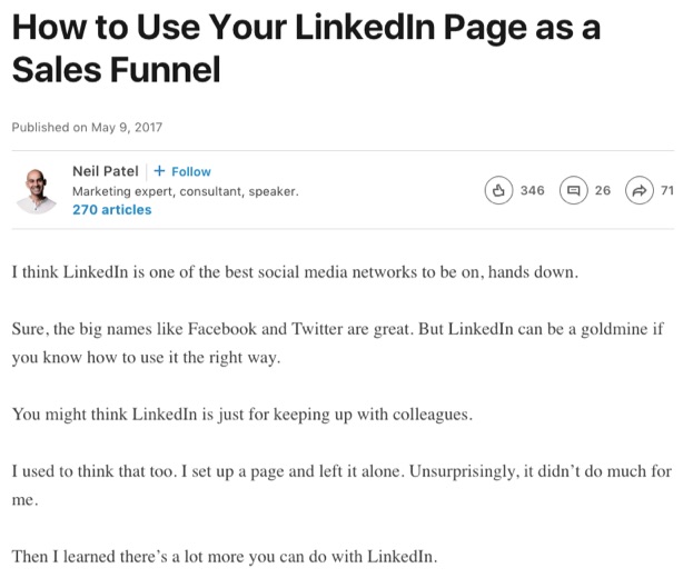 use linkedin as a sales funnel