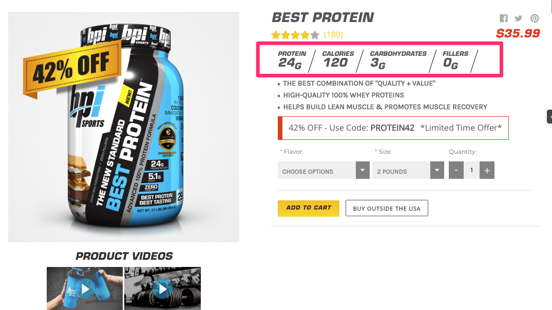  Best Protein Best Protein Powder BPI Suppléments de nutrition sportive 