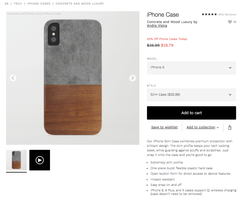 Concrete and Wood Luxury iPhone Case by andrevieira Society6