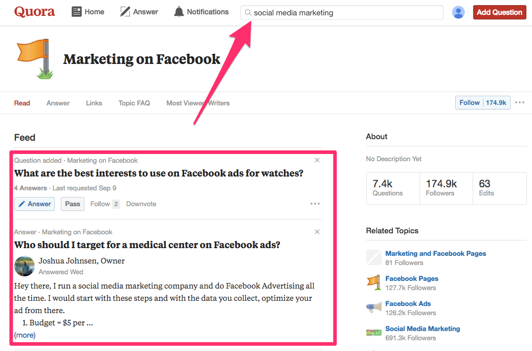 Marketing on Facebook Quora