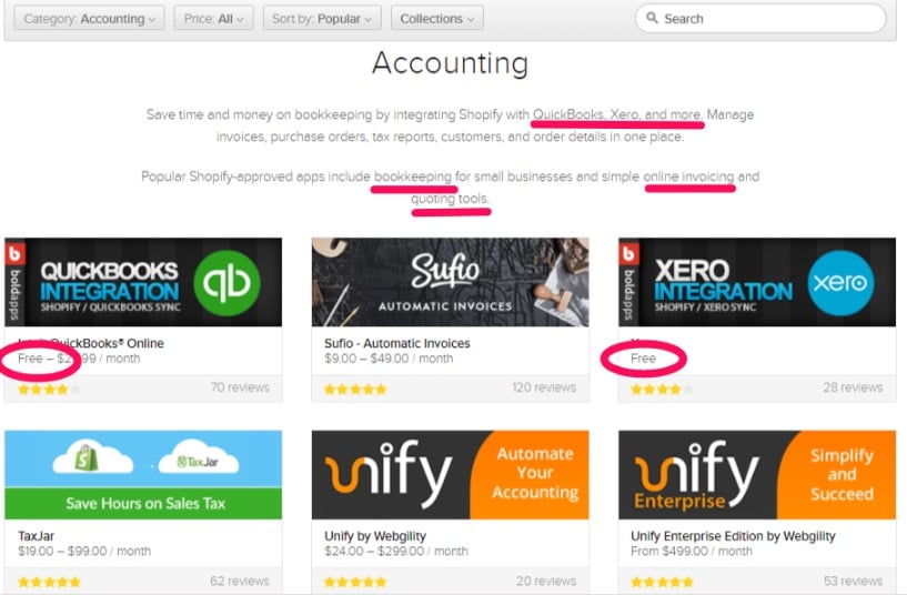 accounting apps in shopify