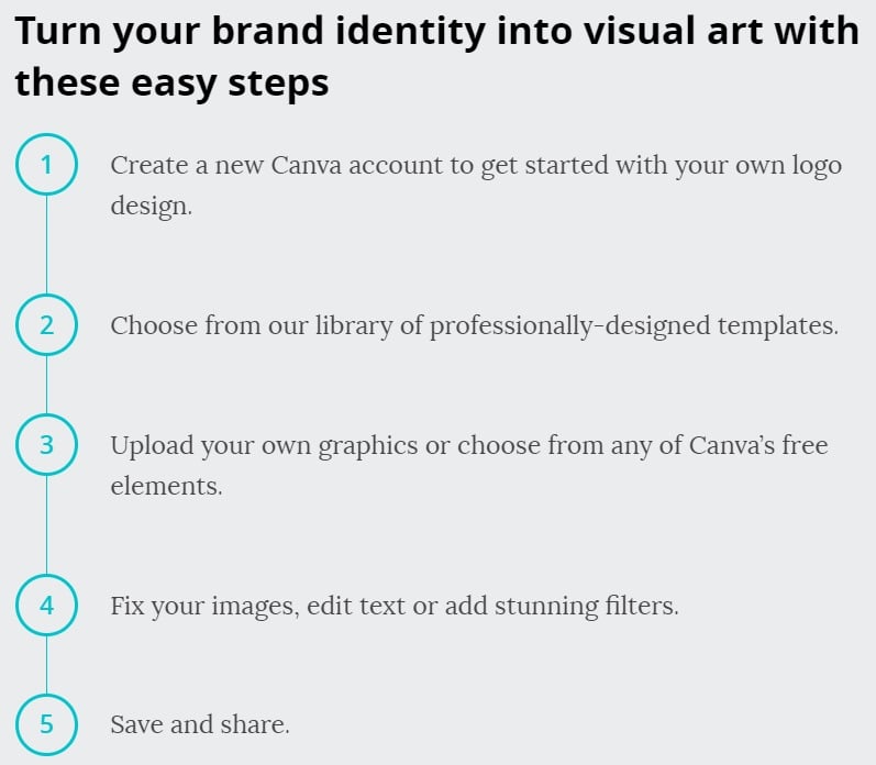 create logo in five steps in canva