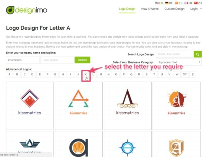 desigIMO pick letter free brand logo