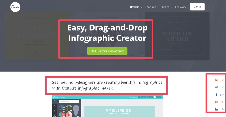 drag and drop infographic creator
