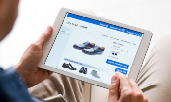 Man shopping online