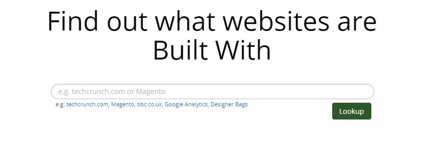 find out what websites are built with