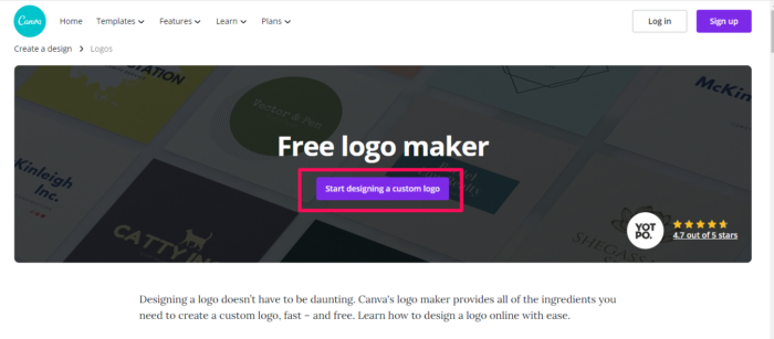 free brand logo canva example