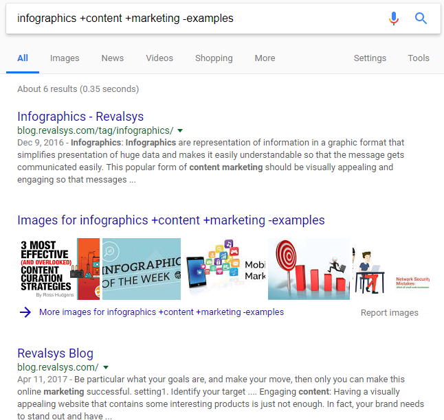 infographics content marketing minus examples serp