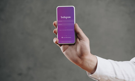 instagram acessado em smartphone