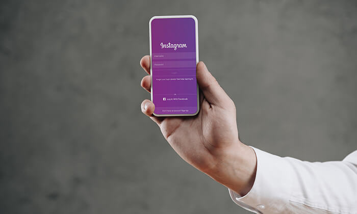 instagram acessado em smartphone